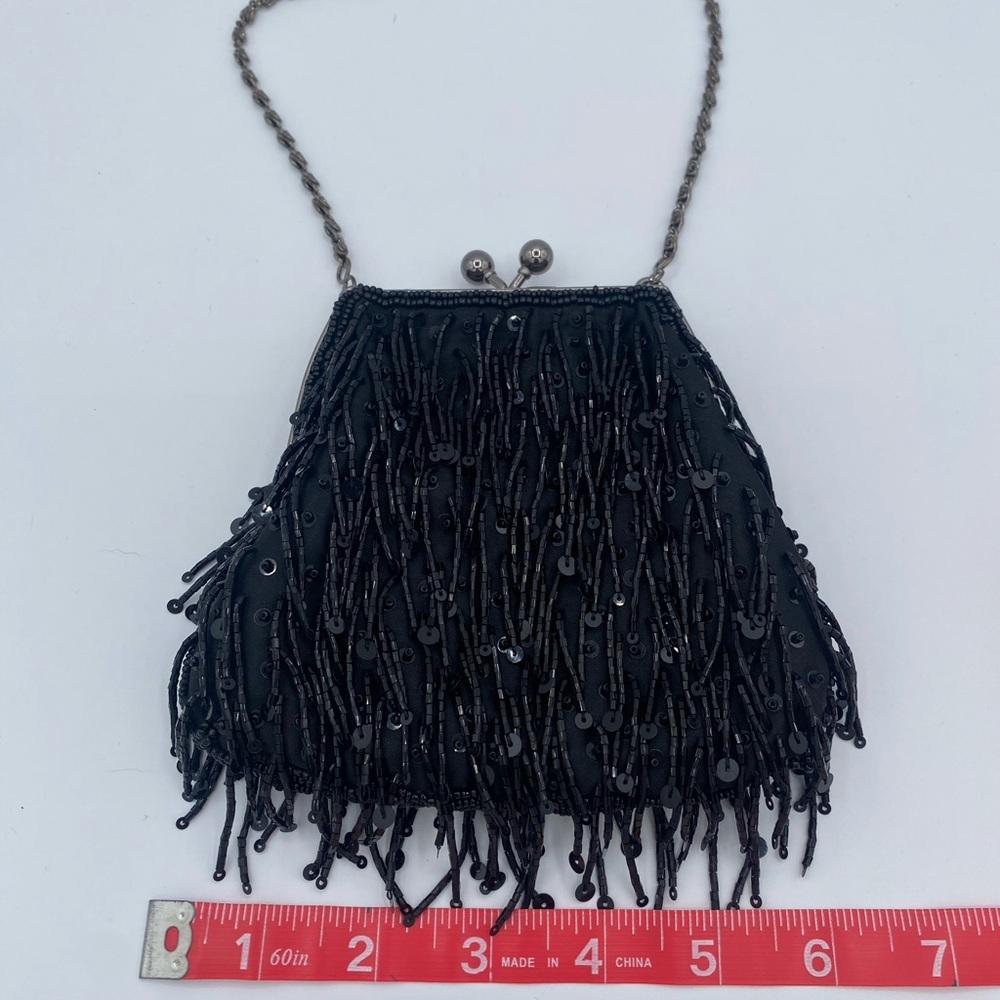 Valerie Stevens Black Beaded Clutch - Picture 9 of 10